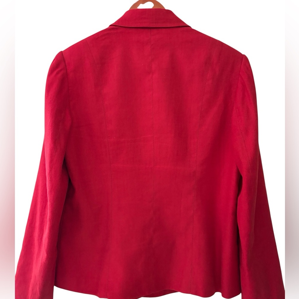Talbots Red Linen Blazer - Picture 5 of 16